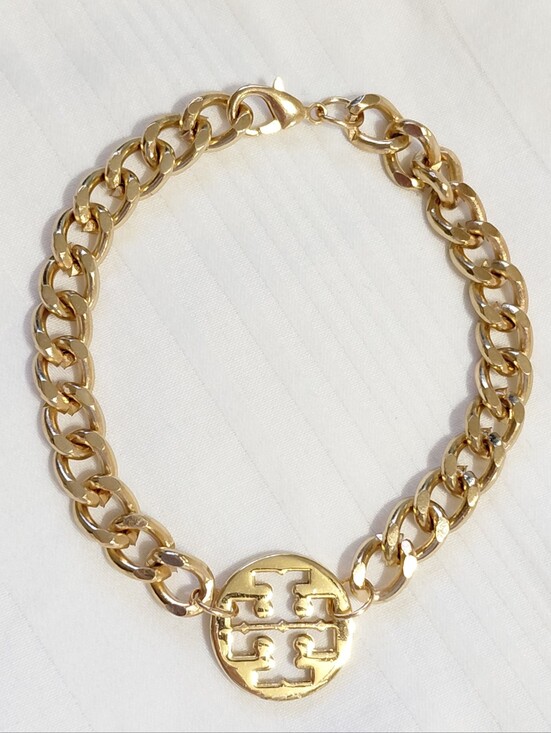 Tory Burch Jewelry - Tory Burch Gold Logo Bracelet